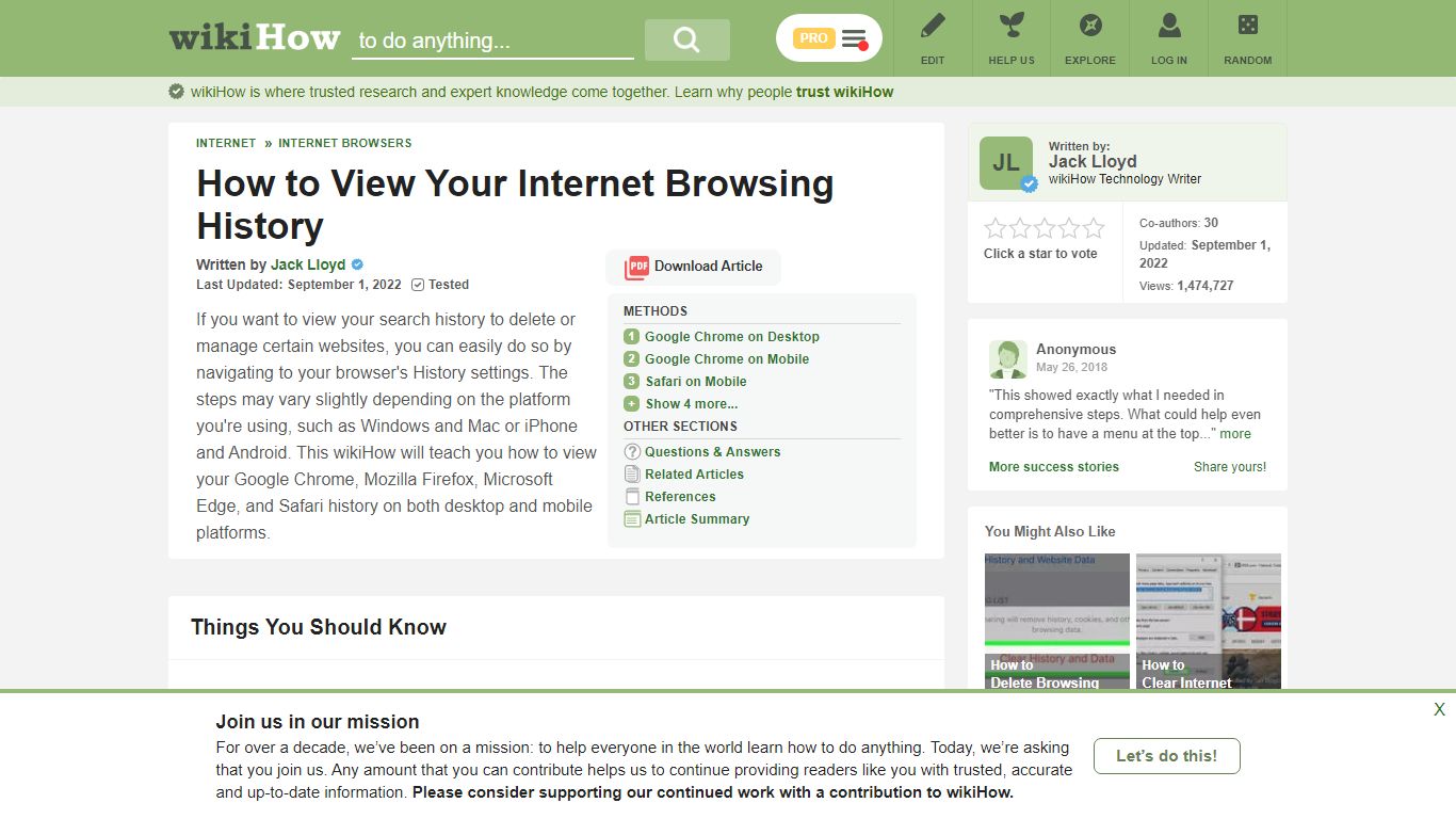 8 Ways to View Browsing History - wikiHow